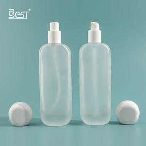 Forme spéciale avancée rechargeable 30ml 50ml 100ml 50g ensemble de bouteilles en verre carré givré avec couvercle rond de pompe pour fondation Loti - Product Image 2