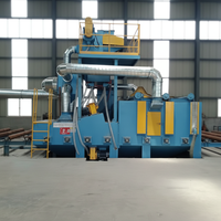 Machine de sablage à convoyeur à rouleaux automatique Q69 pour le prétraitement des tôles d'acier, ligne de nettoyage robuste pour poutres en H et profilés
