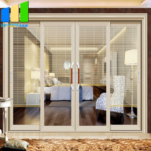 Design moderno rullo inferiore porta scorrevole in alluminio con vetro basso E insonorizzato in acciaio inox rete schermo in fibra di vetro hotel - Product Image 3