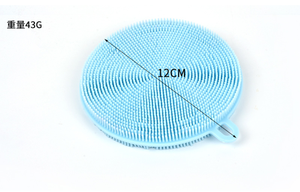 Brosse à vaisselle personnalisée en éponge de silicone TPR, éponges en caoutchouc réutilisables de qualité alimentaire sans BPA - Product Image 3