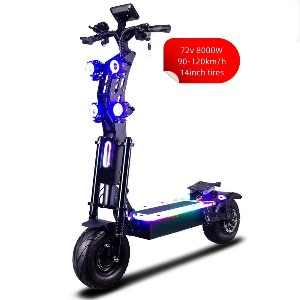 14Inch fast e scooter 72V 8000W dual motor adult electric scooters scooter electrique trotinette electrique patinete electrico