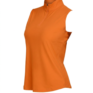 Chaleco Deportivo de Equitación para Mujer, Sin Mangas, con Media Cremallera y Cuello Alto, para Entrenamiento y Actividades Ecuestres - Product Image 1