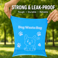 Sacs à déjections canines biodégradables et durables en amidon de maïs, avec impression de logo personnalisée en usine, sacs écologiques pour déchets d'animaux compostables