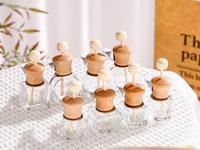 Bouteille de diffuseur de parfum en verre de qualité bon marché de 10ml emballage cosmétique transparent pince de voiture en vrac