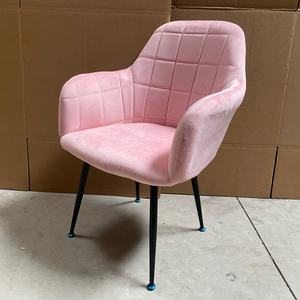 <span class=keywords><strong>Chaise</strong></span> de salle à manger de style nordique élégante, meubles de cuisine, sillas, pieds chromés, chaises modernes rembourrées en velours pour restaurant - Product Image 4