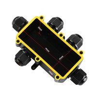 Boîtier de jonction étanche IP68 à 5 voies M686 en matériau PC pour extérieur, pour connexion de câbles d'éclairage LED