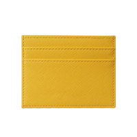 Dompet Saku Depan Rfid Kustom, Pemegang Kartu Kredit Kulit Asli Saffiano Ramping Minimalis