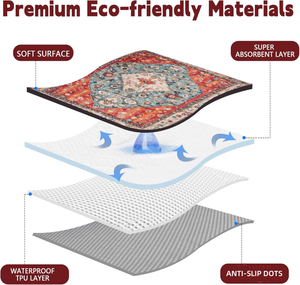 Almohadillas para orinar de perro extra grandes a granel, almohadillas de entrenamiento para cachorros a prueba de fugas, almohadillas absorbentes para uso en interiores, estampado Retro - Product Image 2