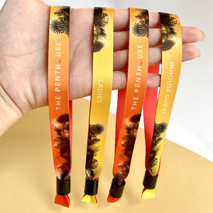 <span class=keywords><strong>Pulseras</strong></span> Tejidas RPET Personalizadas para Festivales, <span class=keywords><strong>Pulseras</strong></span> de Tela Tejida a Mano con Cierre de Poliéster para Eventos y Festivales - Product Image 5