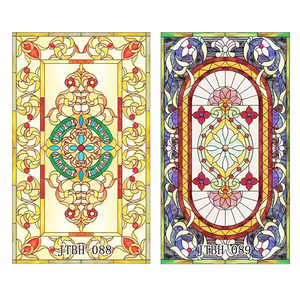 Panneaux <span class=keywords><strong>de</strong></span> vitraux décoratifs pour églises, couleurs personnalisées, solides, haute transmission lumineuse, pour portes, fenêtres et cloisons - Product Image 1