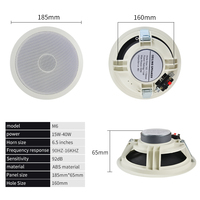 Système d'hôte de musique de fond 4 pouces 2x20W ensemble de HIFI amplificateur 4CH stéréo haut-parleur de plafond mural système de cinéma à domicile