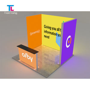 TianLang Seg 3*6 Rectangle LED Lightbox Stand d'exposition Stand de salon mural avec effets d'éclairage - Product Image 1