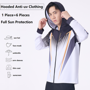 Vêtements de pêche <span class=keywords><strong>anti</strong></span>-<span class=keywords><strong>UV</strong></span> pour hommes, nouveauté UPF50 +, veste de pêche respirante à séchage rapide, couvrant le visage, vente en gros - Product Image 4