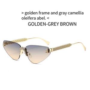 Gafas de Sol Ovaladas Pequeñas Sin Montura de Lujo 2025, Unisex, Anti-Radiación UV400, Estilo Punk, Cristal Brillante, Modelo KC8222, para Uso en Exteriores - Product Image 5