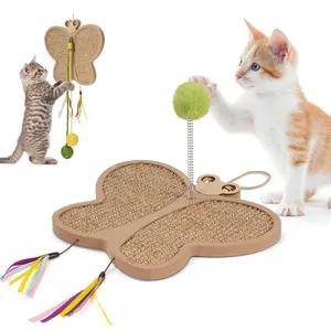 Interactive Toy For Indoor Cats With 3-in-1 Features Butterfly Cat Scratcher