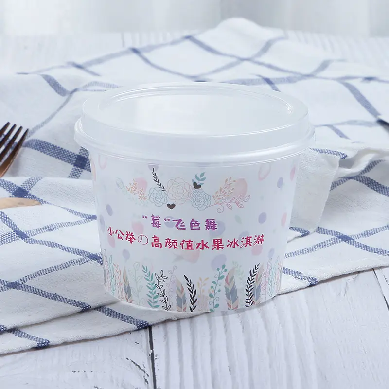 Tazze di yogurt di plastica dell'iniezione dell'ologramma PP personalizzate per l'imballaggio del gelato