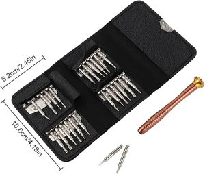 Eyeglasses Repair Screwdriver Kit 25-Piece <b>Set</b> Adjustable <b>Torque</b> Small Size Screwdrivers - Product Image 6