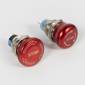 Botón pulsador metálico LED de 12mm 16mm 19mm 22mm 25mm IP65 para uso en panel de control de montacargas - Product Image 4