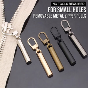 Tirazip in Metallo Rimovibile Senza Attrezzi, Cilindrico, Sostitutivo per Giacche, Bagagli e Zaini - Product Image 3