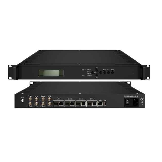 M50 16-in-1 Digital CATV DVB-C System Decoder 6ASI & UDP RTP IP to 16DVB-C QAM RF Modulator Supports 16MPTS IP, 2ASI, CAS Used