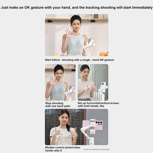 Stabilisateur de cardan 3 axes <span class=keywords><strong>Hohem</strong></span> pour iSteady V3, enregistrement vidéo pour smartphone, suivi automatique magnétique IA pour iPhone, pour Vlog et diffusion en direct - Product Image 4