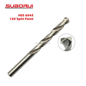 Forets hélicoïdaux SUBORUI DIN338 pour métal, <span class=keywords><strong>HSS</strong></span> M2 6542, à pointe fendue 135 degrés - Product Image 1