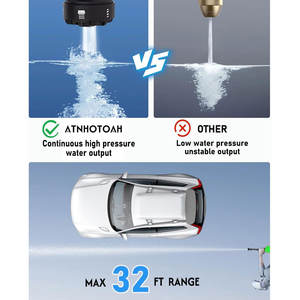 Nettoyeur haute pression sans fil 6 en 1 avec buses de pulvérisation, pistolet de lavage portable pour le lavage de voitures - Product Image 4