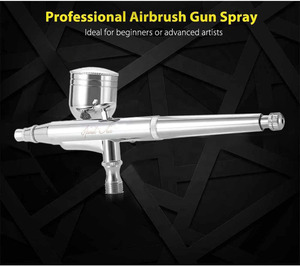 Kit de pistolet aérographe portable 134K en cuivre à double action avec alimentation par gravité et <span class=keywords><strong>compresseur</strong></span> pour artistes, pâtissiers et décoration de gâteaux - Product Image 4