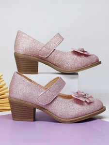 Zapatos de Tacón Alto para Niñas, Elegantes y Brillantes con Lazo, Ideales para Fiestas y Bodas, Venta al Por Mayor - Product Image 4