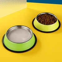 Gamelle pour chien écologique et durable, multi-tailles, en acier inoxydable, motif dessin animé, anti-renversement