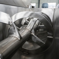 Mélangeur horizontal industriel 500 L à double vis hélicoïdale pour pâte et épices, 220 V, qualité alimentaire