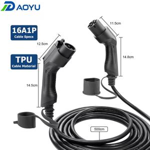 Nuevo Cable de Carga para Vehículos Eléctricos Tipo 2 Daoyu de Alta Calidad, 16A 3.6kW Monofásico 23 pies, Cargador para Coche Eléctrico con Logotipo Personalizado OEM ODM para Estación Doméstica - Product Image 1