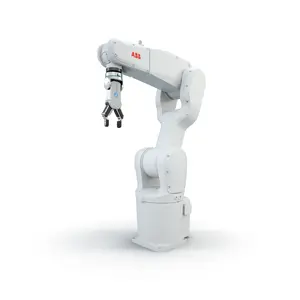 แขนหุ่นยนต์ ABB IRB 120หุ่นยนต์อุตสาหกรรมแขนกล6แกนขนาดเล็กพร้อมที่จับหุ่นยนต์สำหรับการจัดการประกอบ