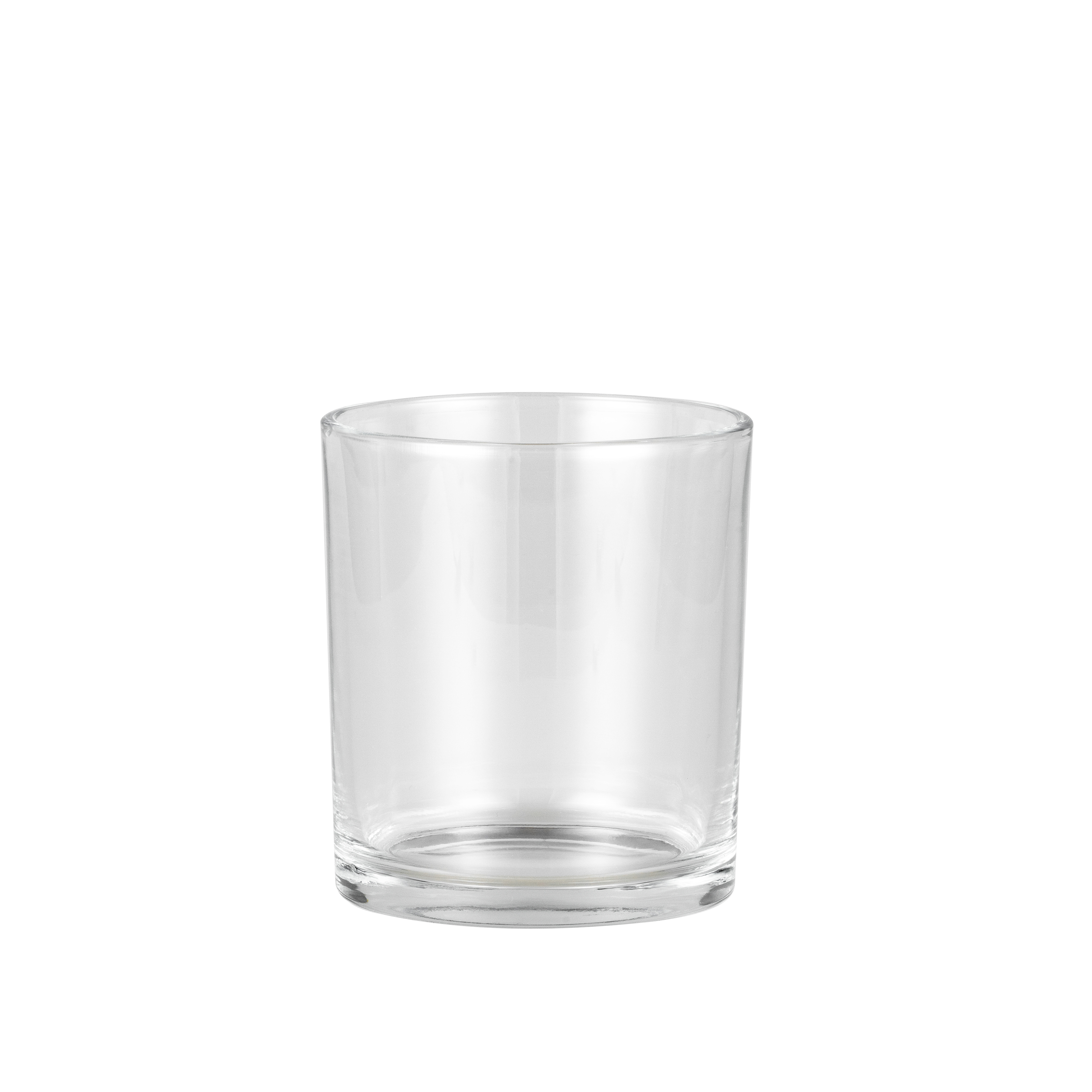 10oz Clear Glass Candle Jar with Shiny Rose Gold Lid