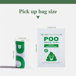 Sacs à déjections canines 100% biodégradables et compostables Eco Pe, sacs à litière pour animaux de compagnie, sacs pour excréments de chiens et de chats - Product Image 4