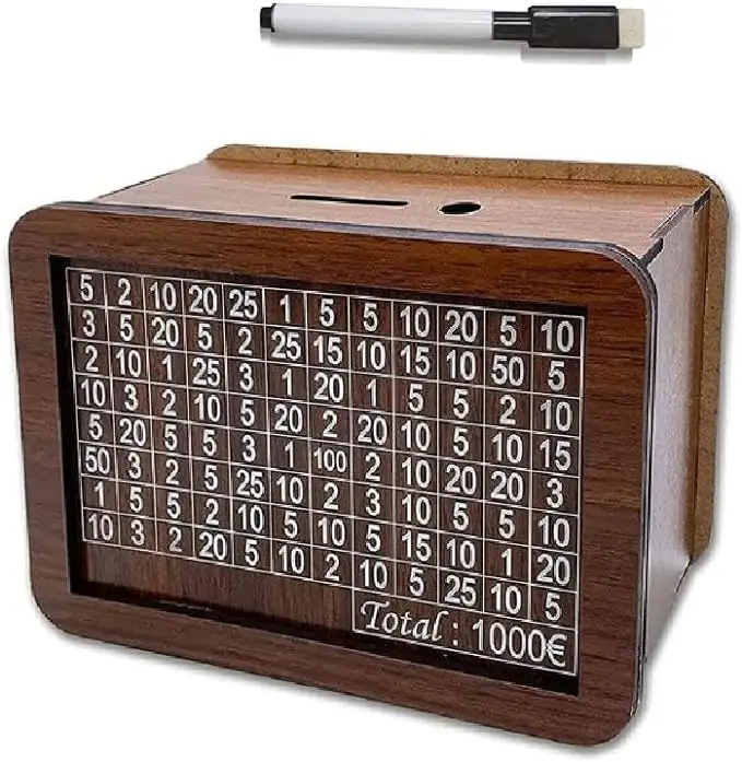 DS2595 Cash Coin Retro Money Savings Box com Counter Money Saver Wooden Money Box Piggy Bank para crianças e adultos