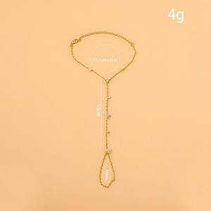 Bracelet à Doigts en Cristal Best-seller, Chaîne Géométrique Simple pour le Dos de la Main, Bijou Tendance Style Ins, Bracelet de Soirée - Product Image 4