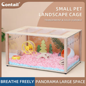 Cage à hamster en bois à grand espace ouverture facile pour petits animaux Cage à hamsters cochon d'inde <span class=keywords><strong>Chinchilla</strong></span> lapin - Product Image 6