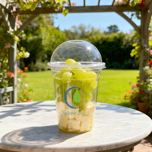 Layanan Desain Gratis Logo Kustom Gelas Plastik PET Transparan Sekali Pakai 12oz 16oz dengan Tutup <span class=keywords><strong>Domi</strong></span> Food Grade - Product Image 1