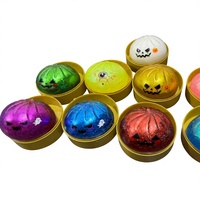 Jouet Squishy Halloween en forme de Boulette Vapeur, Multicolore, Designs Amusants et Originaux, Doux, Non Collant, Rebond Lent, Matériau PP, Cadeau Interactif pour Jeu