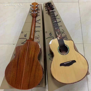 OEM ODM 6 <b>String</b> Acoustic Guitar Solid <b>Top</b> Wood Cutaway Folk Guitar Fretboard for Beginner Performance - Product Image 4