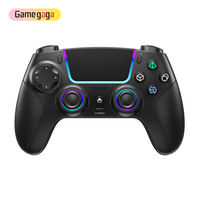 Manette de jeu sans fil Gamegaga SZ-5005B pour P5, gyroscope 6 axes, double moteurs de vibration asymétriques, éclairage RVB 7 couleurs, joystick réglable