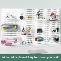 Étagère murale perforée sans perçage pour salon, organisateur de rangement mural, accessoires pour la décoration murale de la maison