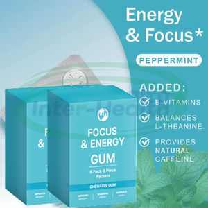 Ausreson OEM Energy and Focus permen karet Mint Brain suplemen kesehatan Vitamin l-theanine Focus Energy <span class=keywords><strong>Gum</strong></span> - Product Image 3
