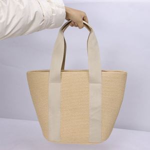 Custom Logo DIY High Quality Summer Autumn/Spring <b>Beach</b> Bohemian Style <b>Large</b> Capacity Women's Straw Tote <b>Bag</b> Storage Travel - Product Image 4