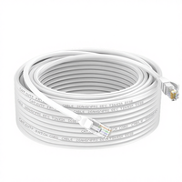 DIMAN CAT6 Tembaga Telanjang Padat S/FTP 30AWG Kabel Jaringan Datar Konektor RJ45 1m/2m/3m/5m/8m Kabel Patch 4 Pasang ROHS Ethernet