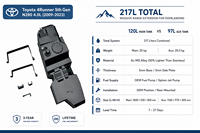 Réservoir de carburant auxiliaire à longue portée en alliage d'aluminium robuste de 120 L pour 4Runner 2009-2023 5e génération, système de pompe à siphon à longue portée