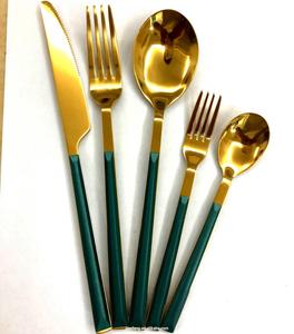 Groothandel Bestek Sets Plastic Handvat Goud Roestvrij Stalen Bestek <span class=keywords><strong>Set</strong></span> - Product Image 3