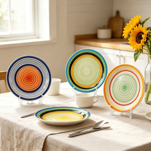 Platos de Cerámica Creativos Vintage en Colores Modernos al por Mayor, Plato de Postre de Cerámica Económico <span class=keywords><strong>para</strong></span> <span class=keywords><strong>Vajilla</strong></span> de Hotel y <span class=keywords><strong>Restaurante</strong></span> - Product Image 3