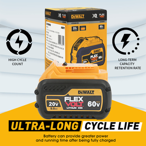 <span class=keywords><strong>DeWalt</strong></span> DCB200 DCB201 DCB203 DCB2052 DCB206 배터리, MAX 전동 공구용 9.0Ah <span class=keywords><strong>20V</strong></span>/60V 리튬 이온 배터리 팩과 호환 가능 - Product Image 3